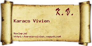 Karacs Vivien névjegykártya