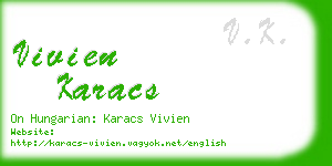 vivien karacs business card